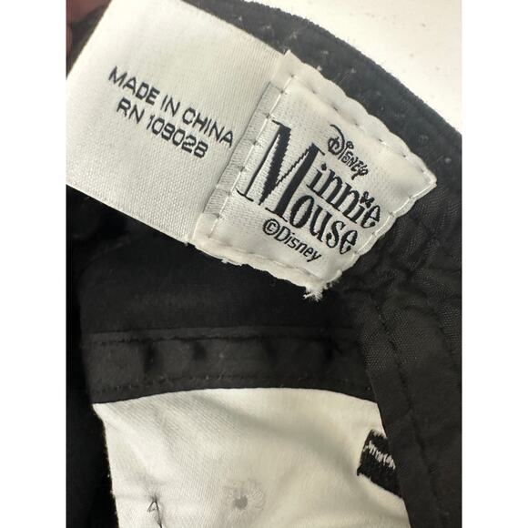 Disney Minnie Mouse Embroidered Polka Dot Baseball Cap Hat Adjustable - Picture 4 of 4